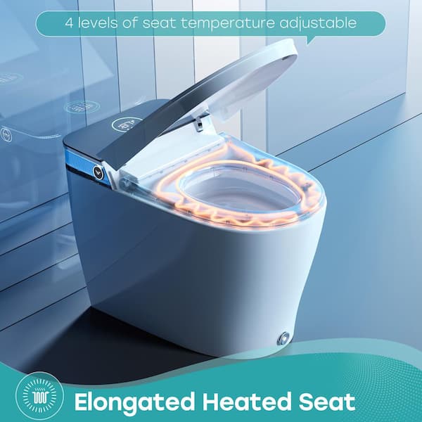 HOROW T38 Elegant Luxury Elongated Smart Bidet Toilet with Ambient Light in White