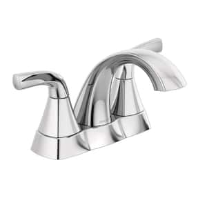 Parkwood 4 in. Centerset 2-Handle Bathroom Faucet with Pop-Up Assembly in Chrome