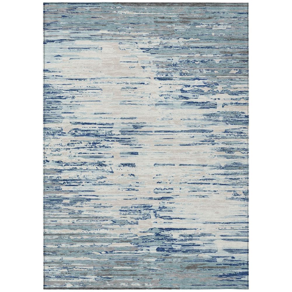 Chantille Machine Washable Indoor/Outdoor Abstract ACN2767 Sky 8 ft. x 10 ft. Area Rug price history on PriceWatchPro