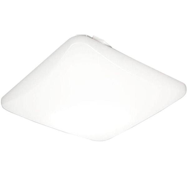 Lithonia Lighting 16-Watt 11 in. White Square Low-Profile Integrated LED Flush Mount