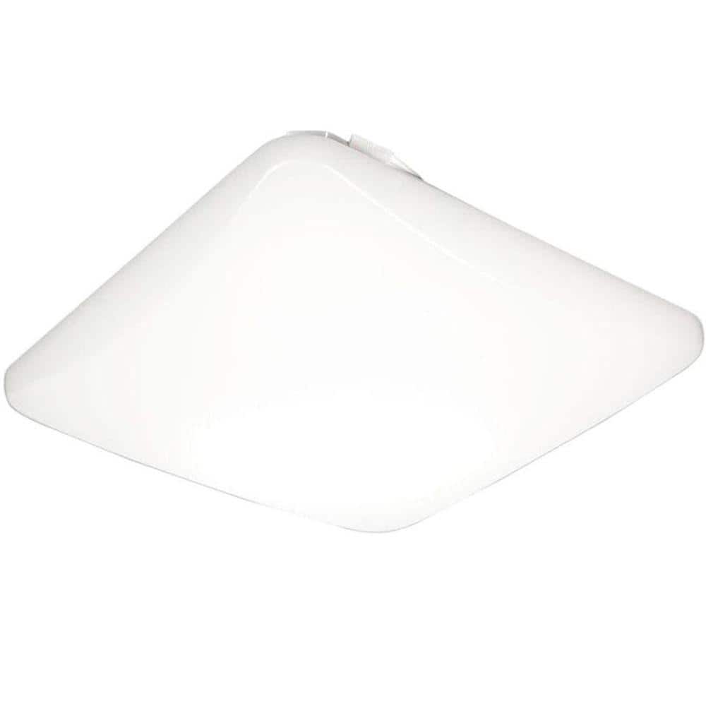 Sleek Contemporary 14" White LED Flush Mount Ceiling Light
