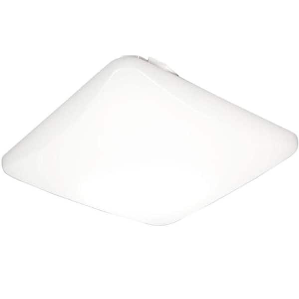 Lithonia Lighting 14 in. Square Low-Profile White Integrated LED Flush Mount