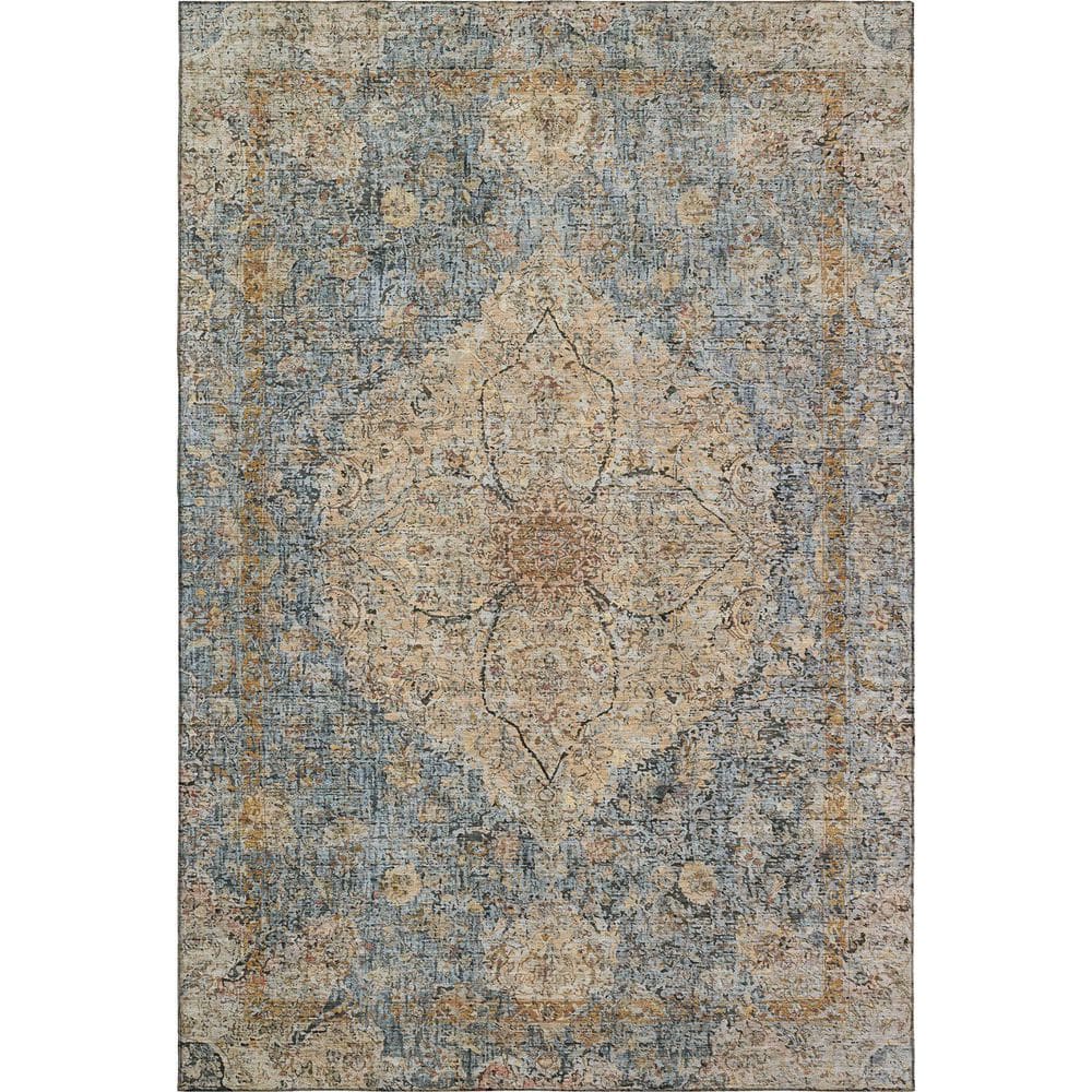 Mayfield Premium Machine Washable Abstract AMF2136 Blue 8 ft. x 10 ft. Area Rug price history on PriceWatchPro