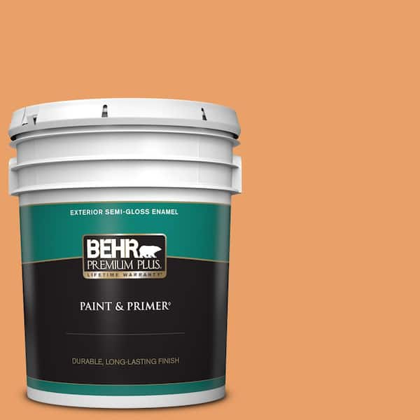 BEHR PREMIUM PLUS 5 gal. #260D-4 Copper River Semi-Gloss Enamel Exterior Paint & Primer