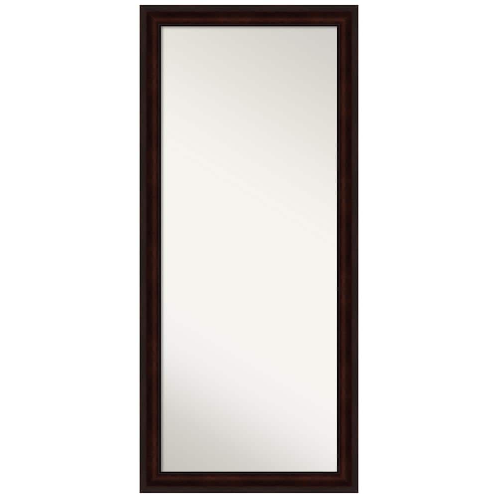Oversized Walnut Black Brown/Tan Wood Hooks Modern Classic Mirror (65.25 in. H X 29.25 in. W) price history on PriceWatchPro
