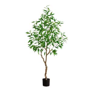 7 ft. Artificial Long Leaf Greco Eucalyptus Tree with Real Touch Leaves