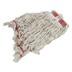 Cotton/Synthetic Swinger Loop Wet String Mop Mop Head, White, Large, 6/Carton