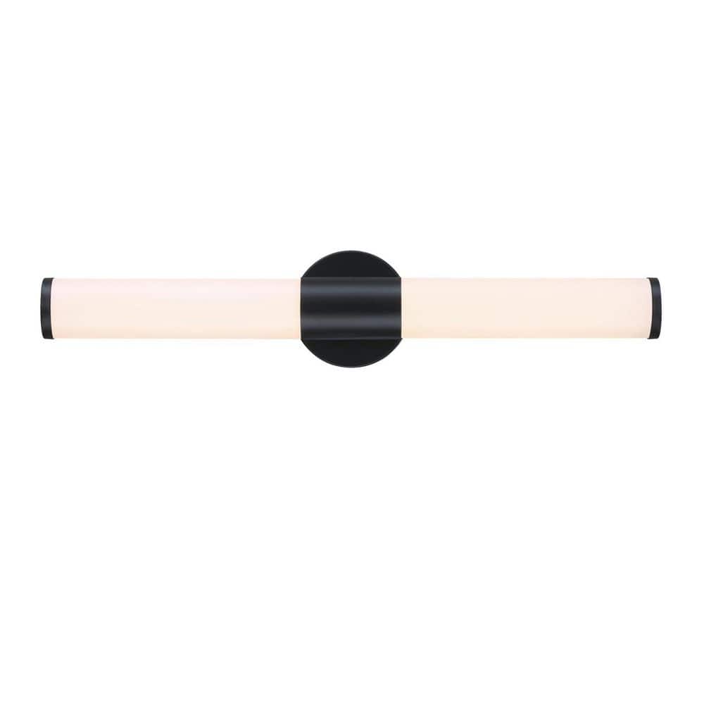 Clarksboro 24 in. 1 Light Matte Black Dimmable LED Vanity Light Bar with Selectable Color Temperature price history on PriceWatchPro