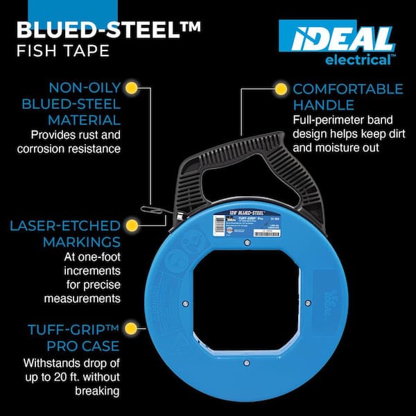 120 ft. x 1/8 in. x .060 in. Tuff-Grip Pro Fish Tape