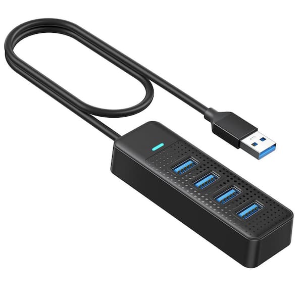 USB 3.2 Gen1 Hub 4-Port Splitter for Laptop Desktop PC Compact Version High-Speed Data Transfer 5-Year Warranty