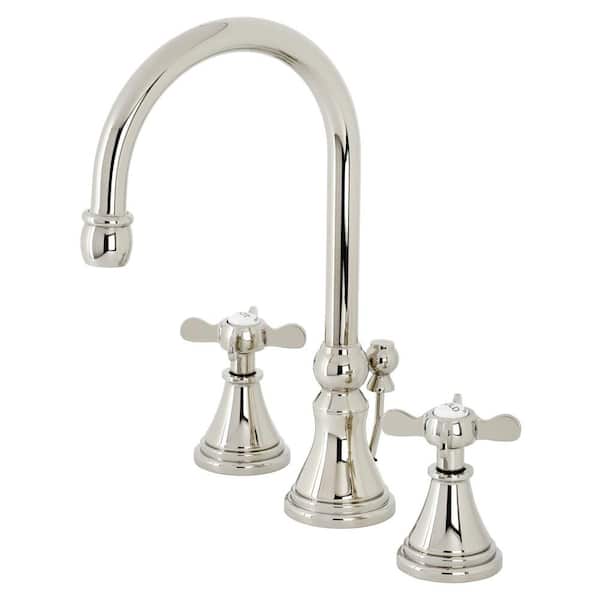 Kingston Brass Essex 8 in. Widespread 2-Handle Bathroom Faucet in Polished Nickel