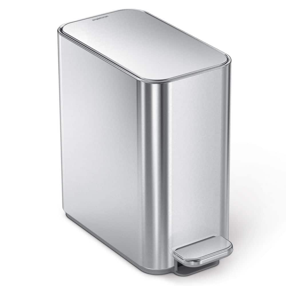 simplehuman 5L Slim Step Bathroom Trash Can with Liner Pocket