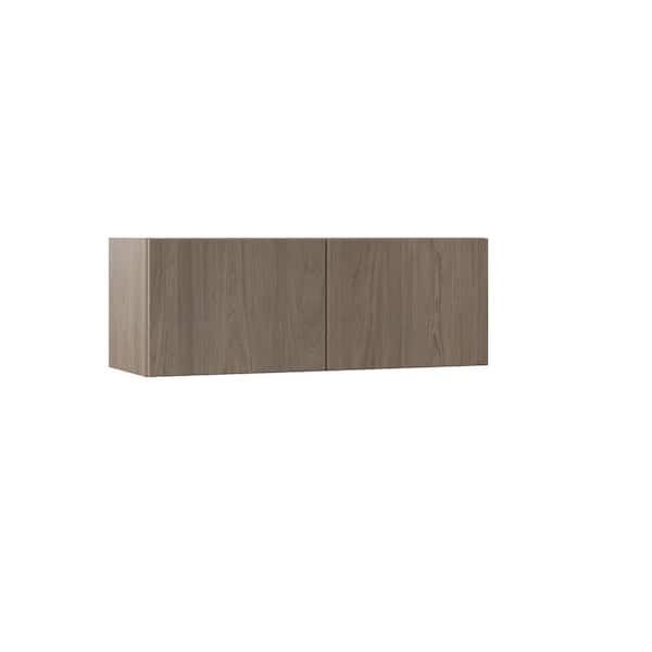 Hampton Bay Designer Series Edgeley Assembled 33x12x12 in. Wall Kitchen Cabinet in Driftwood