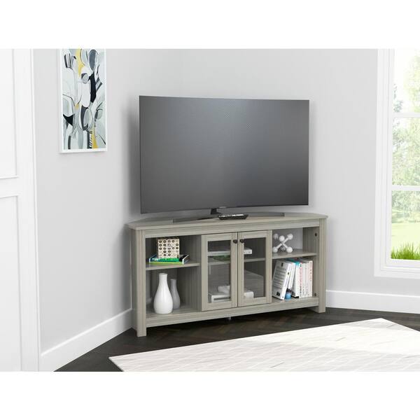 Inval Smoke Oak Corner TV Stand 