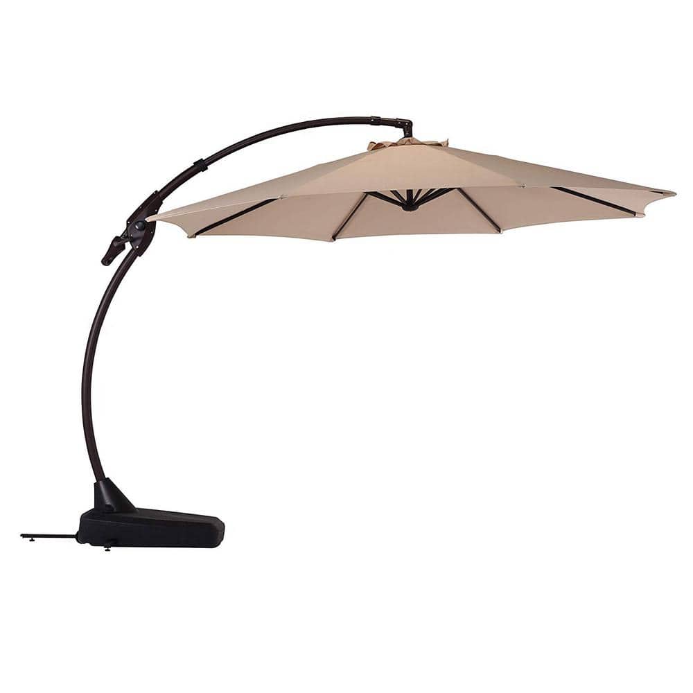 11 ft. Aluminum Pole Octagon Cantilever Patio Umbrella Fade Resistant and U