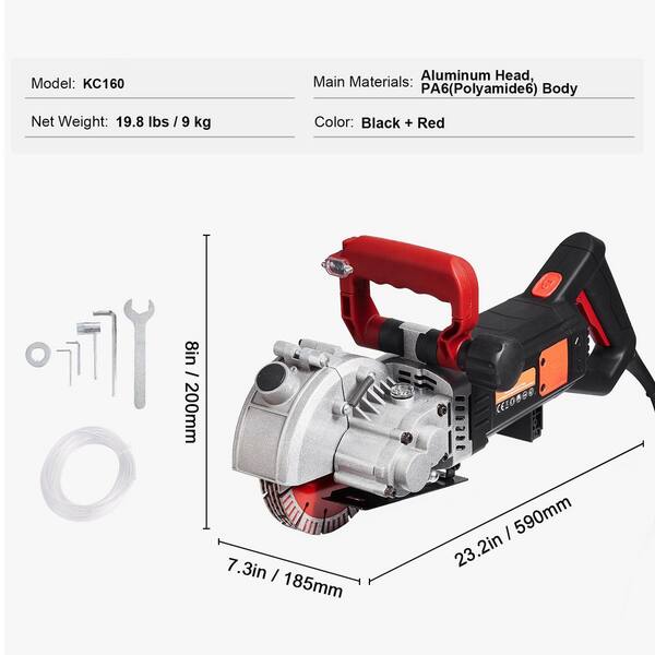 SKYSHALO 5800-Watt Wall Chaser 21.3 in. x 7.87 in. Cutting