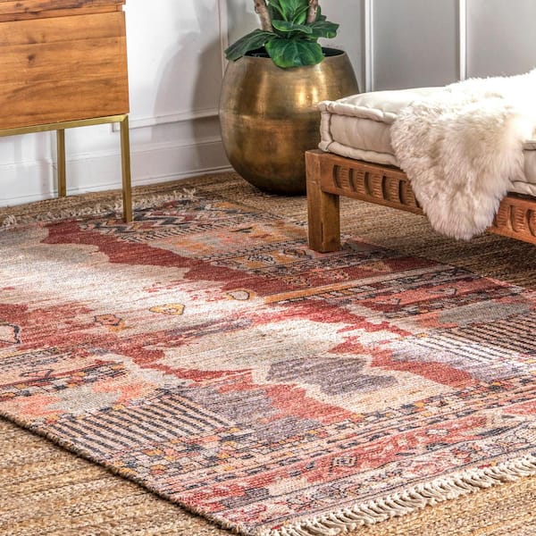 Hermina Tribal Jute Multi 4 ft. x 6 ft. Area Rug