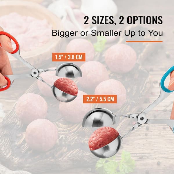2pc Stainless Steel Meatball Tongs, Meatball Scoop Ball Maker, Cake Stick  Maker Meatball Maker Melon Ball Maker Biscuit Scoop Cake Rice Dough Ice  Tong