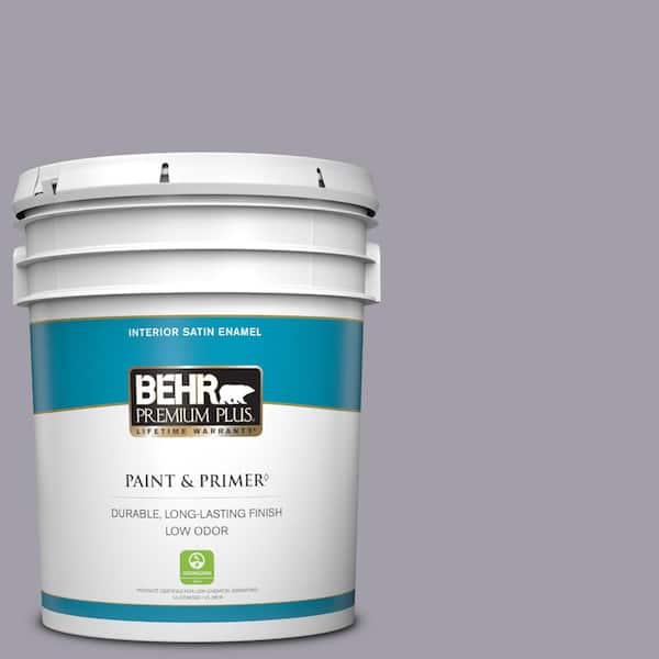 BEHR PREMIUM PLUS 5 gal. #N550-4 Ashberry Satin Enamel Low Odor Interior Paint & Primer
