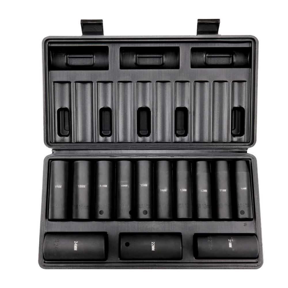 0.5 in. Drive Impact Socket Set, 13-Piece Deep Socket Set Metric, 6 Point CR-V Alloy Steel, Rugged Construction price history on PriceWatchPro