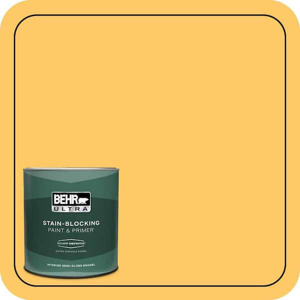 BEHR ULTRA 1 qt. #P270-5 Fuzzy Duckling Extra Durable Semi-Gloss Enamel Interior Paint & Primer