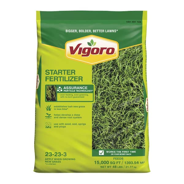 Vigoro 48 lbs. 15,000 sq. ft. Starter Fertilizer for Growing New Grass