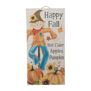 24 in. H Fall Wooden Scarecrow Hanging Decor