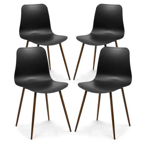 black dining chairs x4