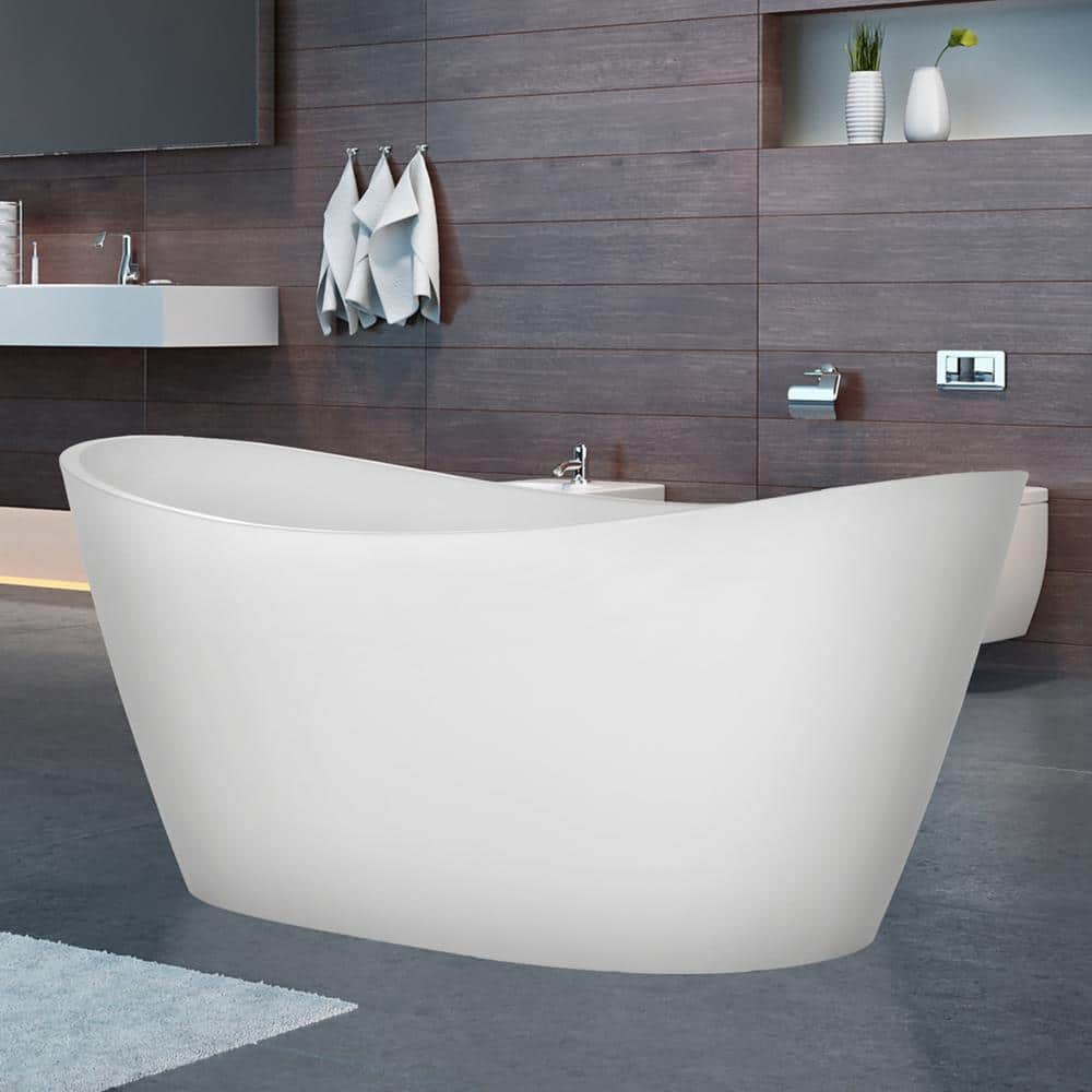 Japanese Style 59 X 31 Acrylic Flatbottom Deep Soaking Freestanding Air Bath  Bathtub With 48 Air Jets - Tub Filler - Bed Bath & Beyond - 33306517