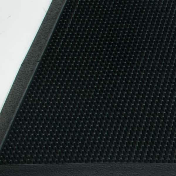 47 in. x 18 in. Black Rubber Outdoor Door Mat