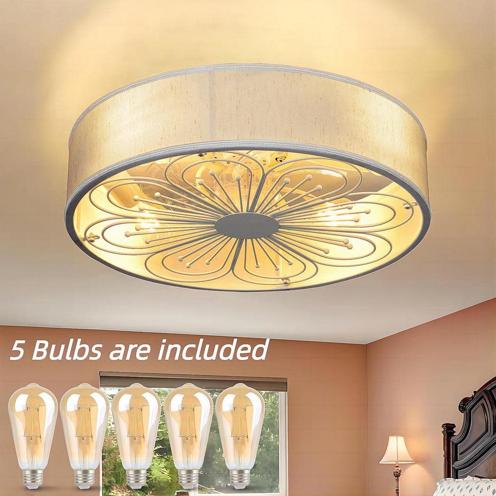 TOZING 20 in. 4-Light Low Profile Modern Indoor Caged TOZING 20 in. 4-Light Low Profile Modern Indoor Caged