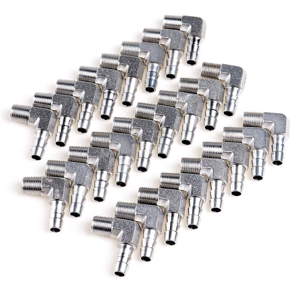 1/4 in. ID Hose x 1/8 in. Male NPT Air Gas 90-Degree Elbow Stainless Steel 316 Barb Fitting (25-Pieces) price history on PriceWatchPro
