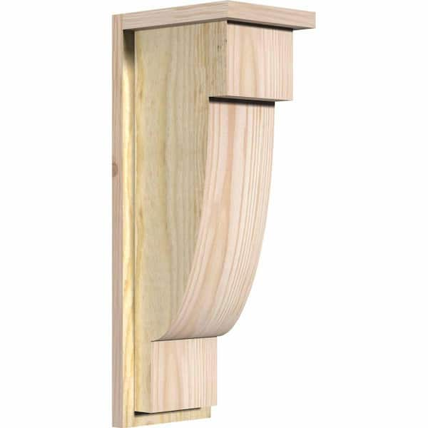 Ekena Millwork 8 in. x 10 in. x 26 in. Douglas Fir Alpine Rough Sawn Corbel with Backplate