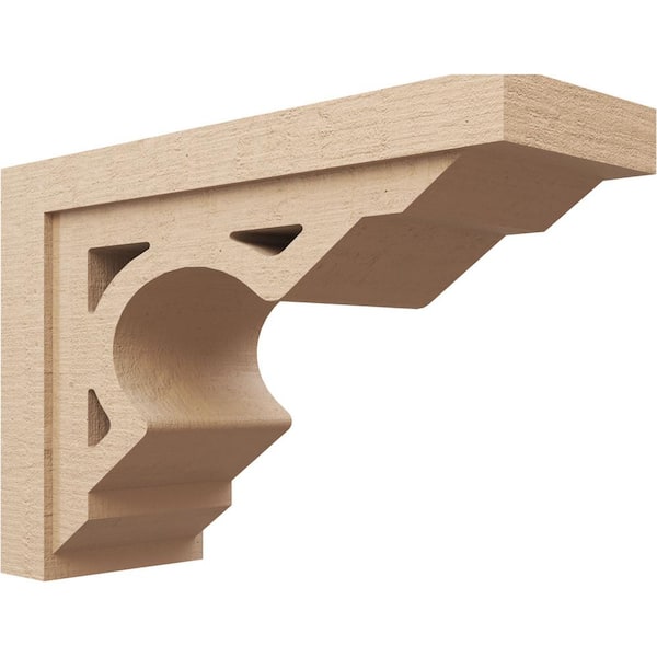 Ekena Millwork 10 in. x 20 in. x 30 in. Classic Sheridan Rough Cedar Woodgrain TimberThane Corbel, Primed Tan