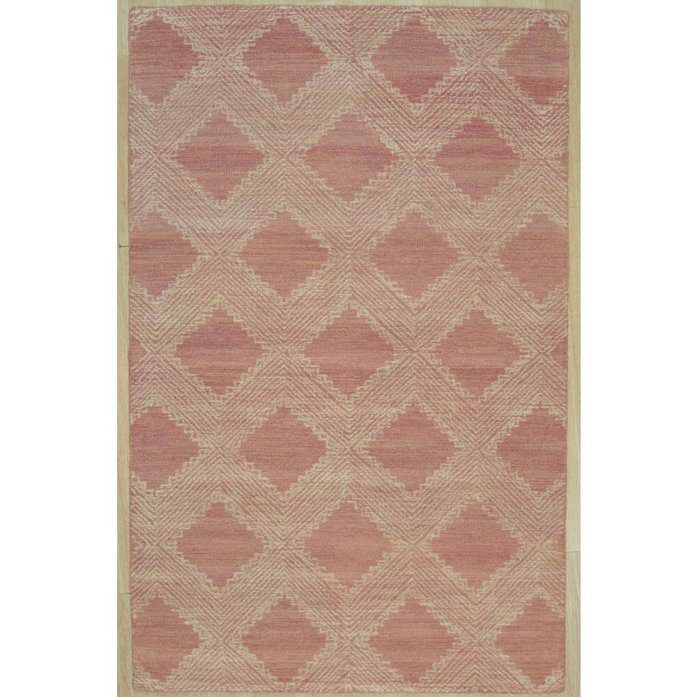 Hand-tufted Wool Pink Contemporary Transitional Spring Rug - Bed