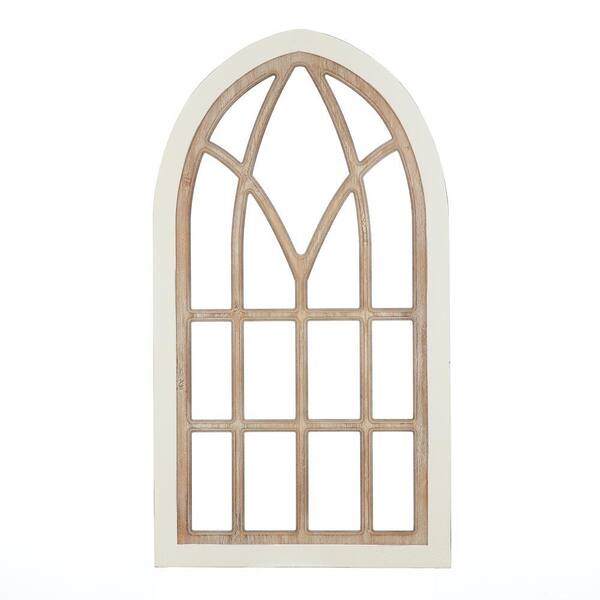 LuxenHome Arched Framed Window Decor Wooden Wall Art WHA1538 - The Home ...