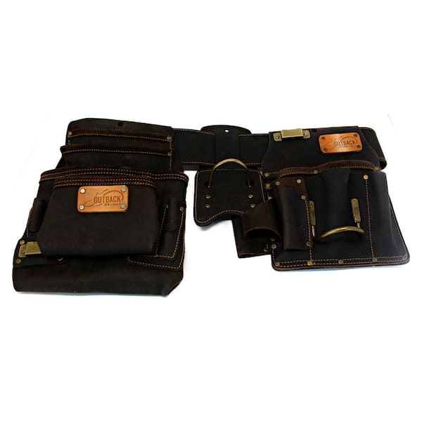 OX Outback OX P263804 Oil Tanned Leather 22 Tool Pockets Drywaller's Rig, Brown