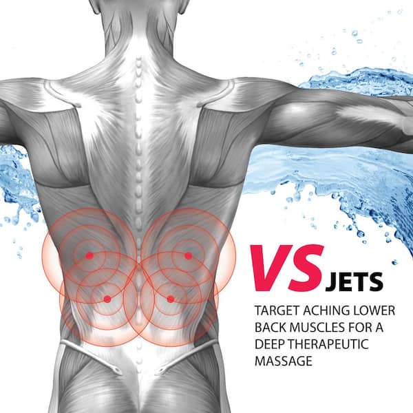 Universal Tubs - Universal Collection 26 in. L x 46 in. W Whirlpool Jetted Bathtub with Left Drain in White with Powered Fast Drain