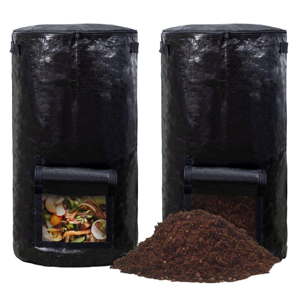 34 Gal. Compost Bins Outdoor-Composting Bin for Garden, Reusable Yard Waste