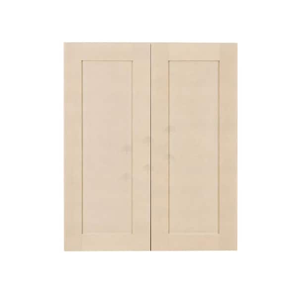 Lancaster Shaker Assembled 36x36x12 in. Wall Cabinet with 2 Doors 2 Shelves in Stone Wash