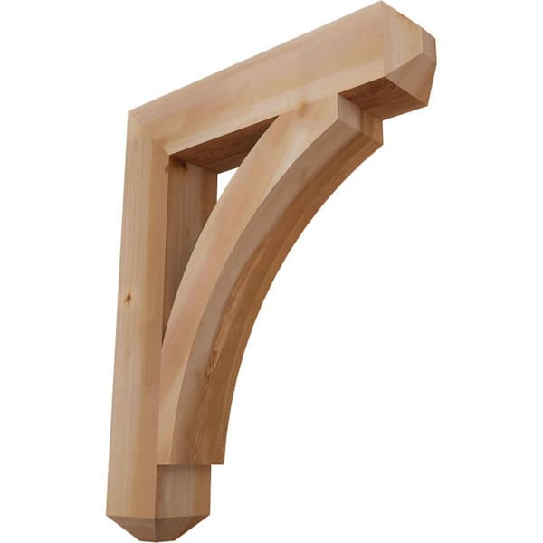 Ekena Millwork 5.5 in. x 38 in. x 30 in. Western Red Cedar Thorton Craftsman Smooth Bracket
