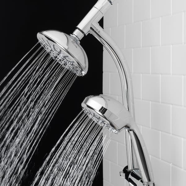 Glacier Bay 6-Spray Wall Bar Raincan Showerhead with 6-Spray