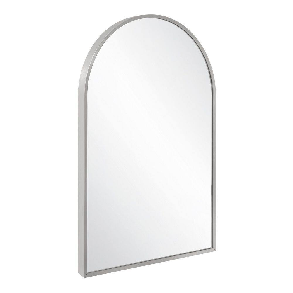 Maeve 30-Inch Silver Arched Wall Vanity Mirror