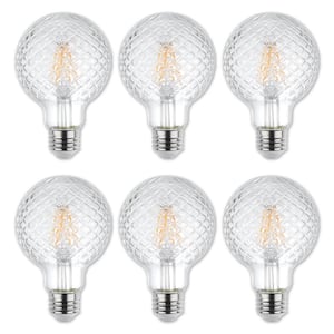 40-Watt Equivalent G25 Cut Glass Dimmable Clear E26 Edison Filament LED Light Bulb 3000K (6-Pack)
