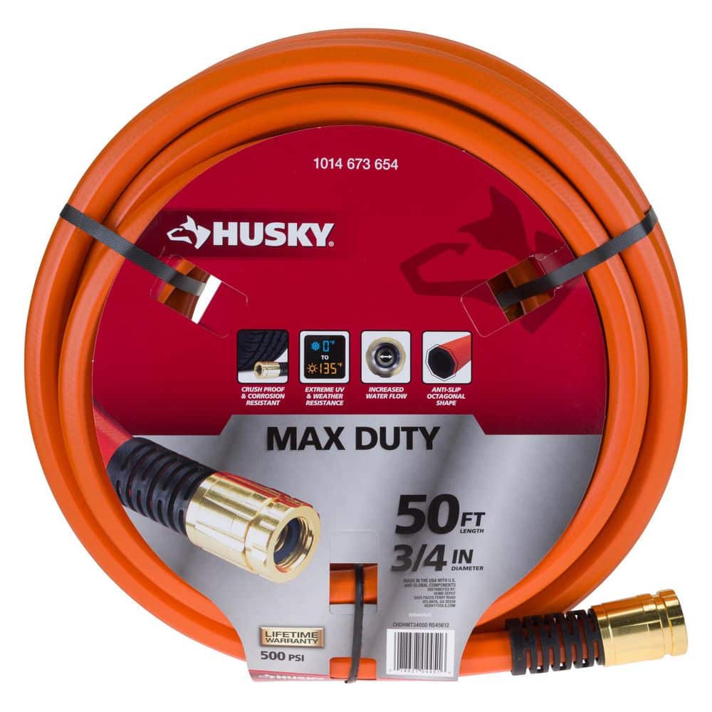 husky 3/4 in. dia x 50 ft. husky max duty garden hose