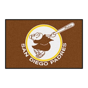 San Diego Padres Brown 1 ft. 7 in. x 2 ft. 6 in. Starter Area Rug