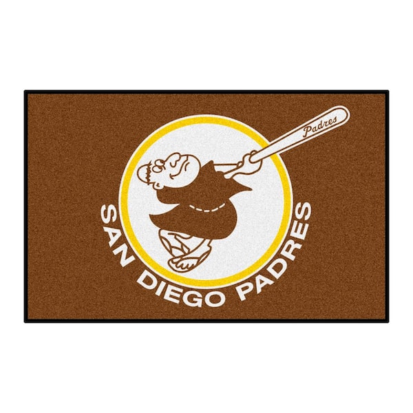FANMATS San Diego Padres Brown 1 ft. 7 in. x 2 ft. 6 in. Starter Area Rug