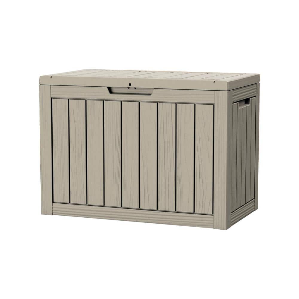 45 Gal. Light Brown Resin Storage Deck Box for Outdoor Indoor price history on PriceWatchPro