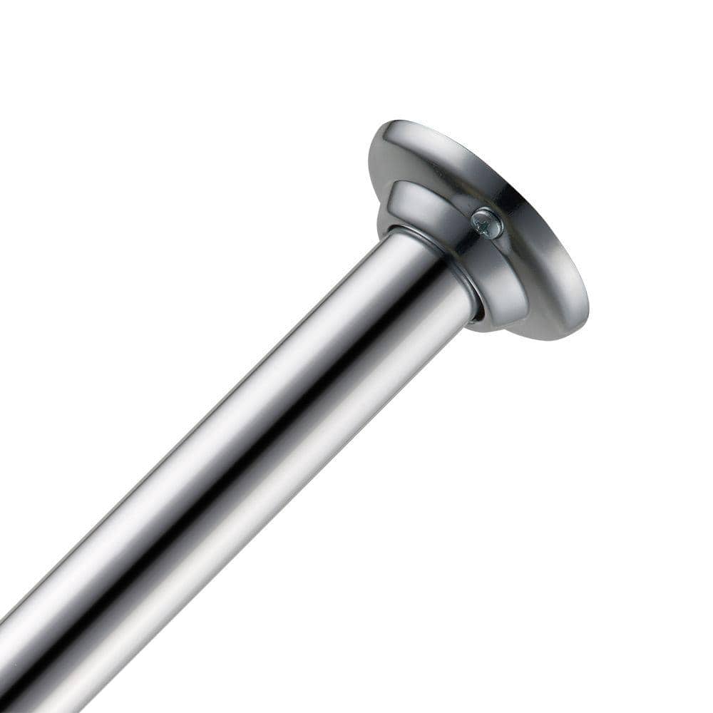 TAYMOR 60" L Satin Nickel Curved Shower Rod,Adjustable w/ Mounting Hardware,NEW! 