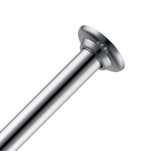 60 in. Aluminum Builders Shower Rod in Chrome